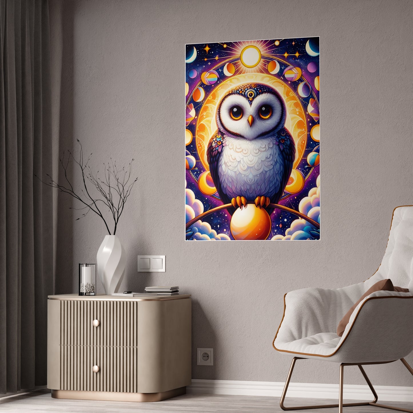 Colorful Owl Wall Art Poster - VYBE Shop
