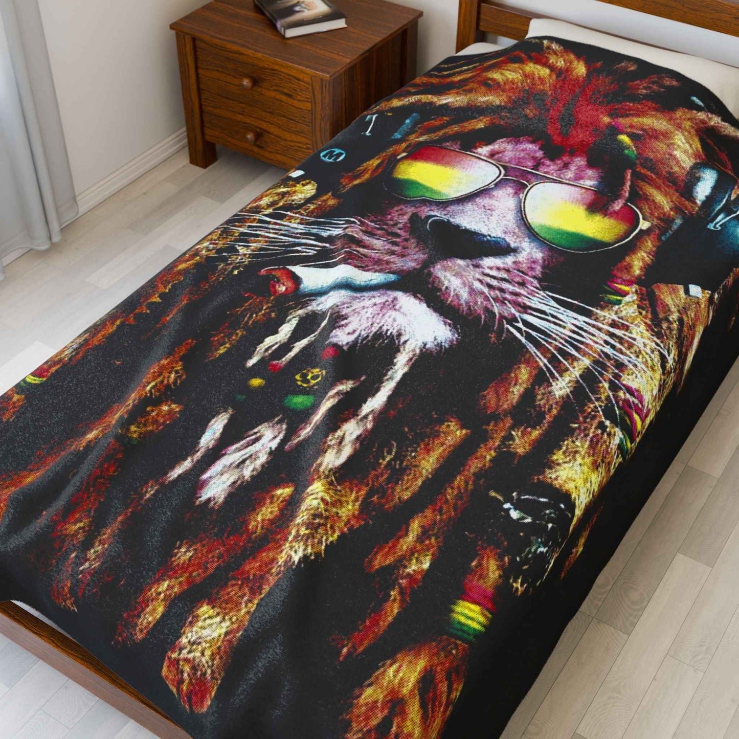 Reggae Lion Plush Blanket