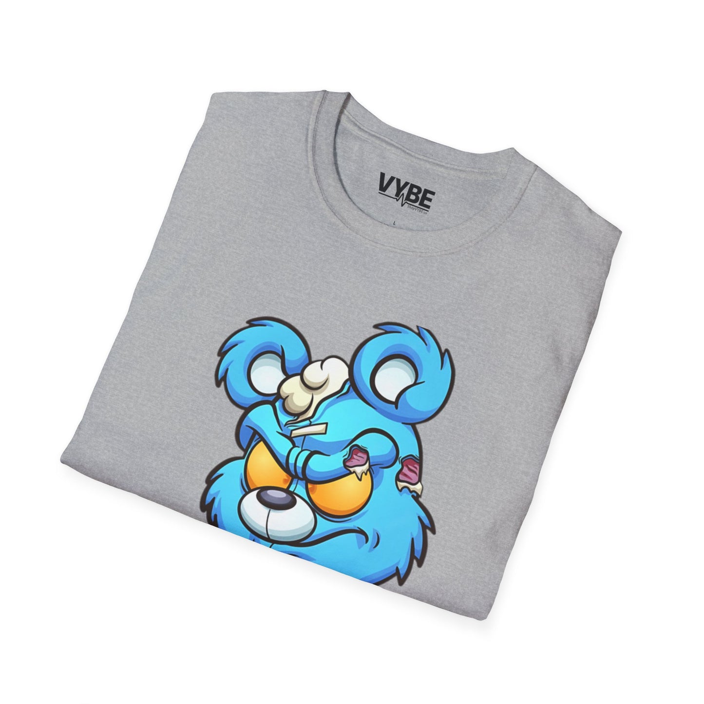 Blue Cartoon Bear T-Shirt - VYBE
