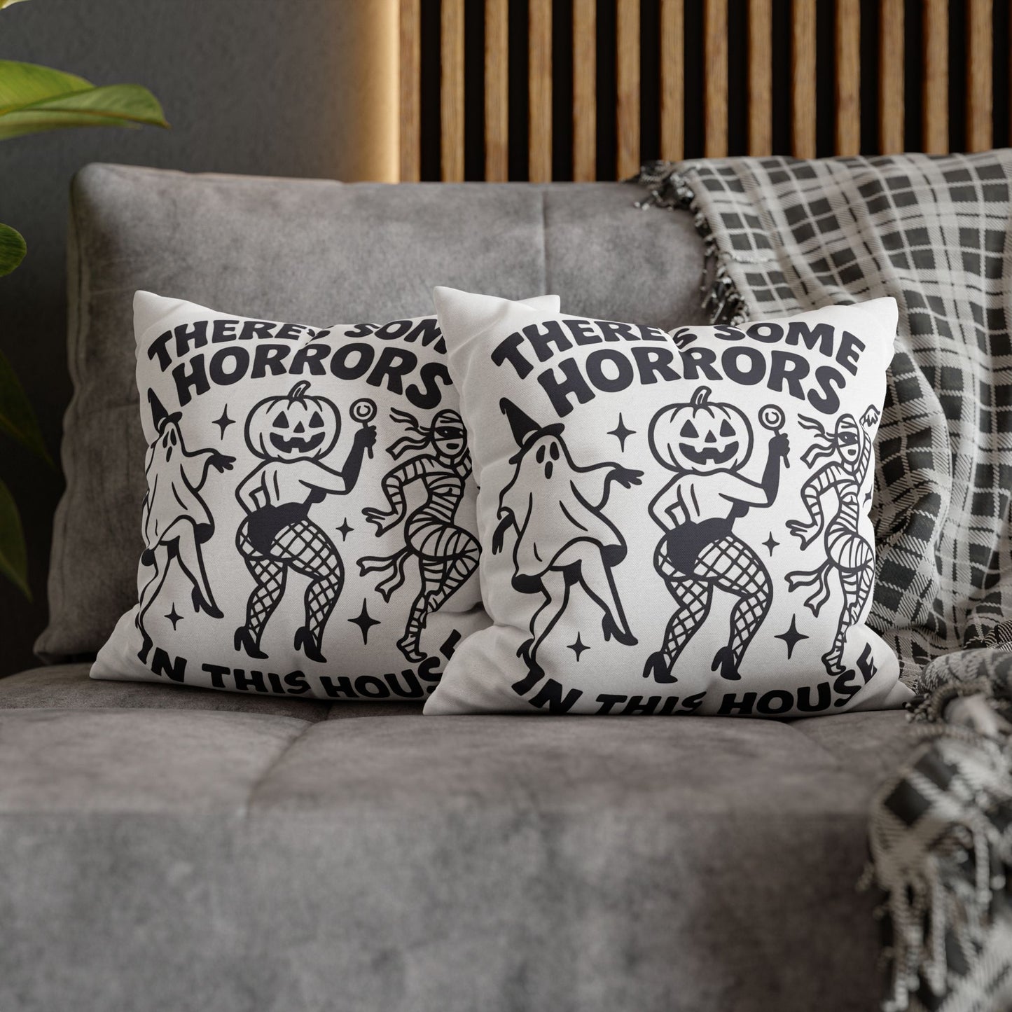 Halloween Decorative Pillowcase for Spooky Autumn Home Decor with Ghost and Mummy Design - VYBE Shop