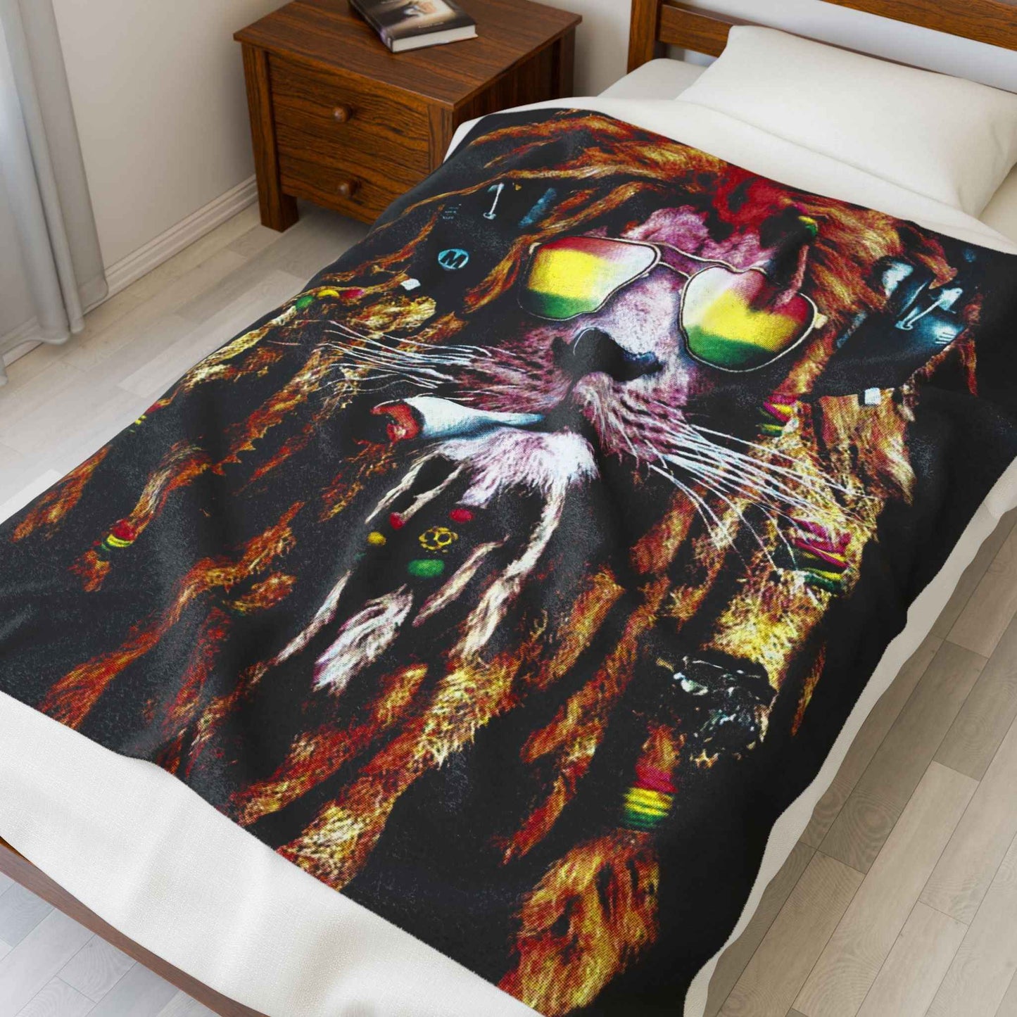 Reggae Lion Plush Blanket