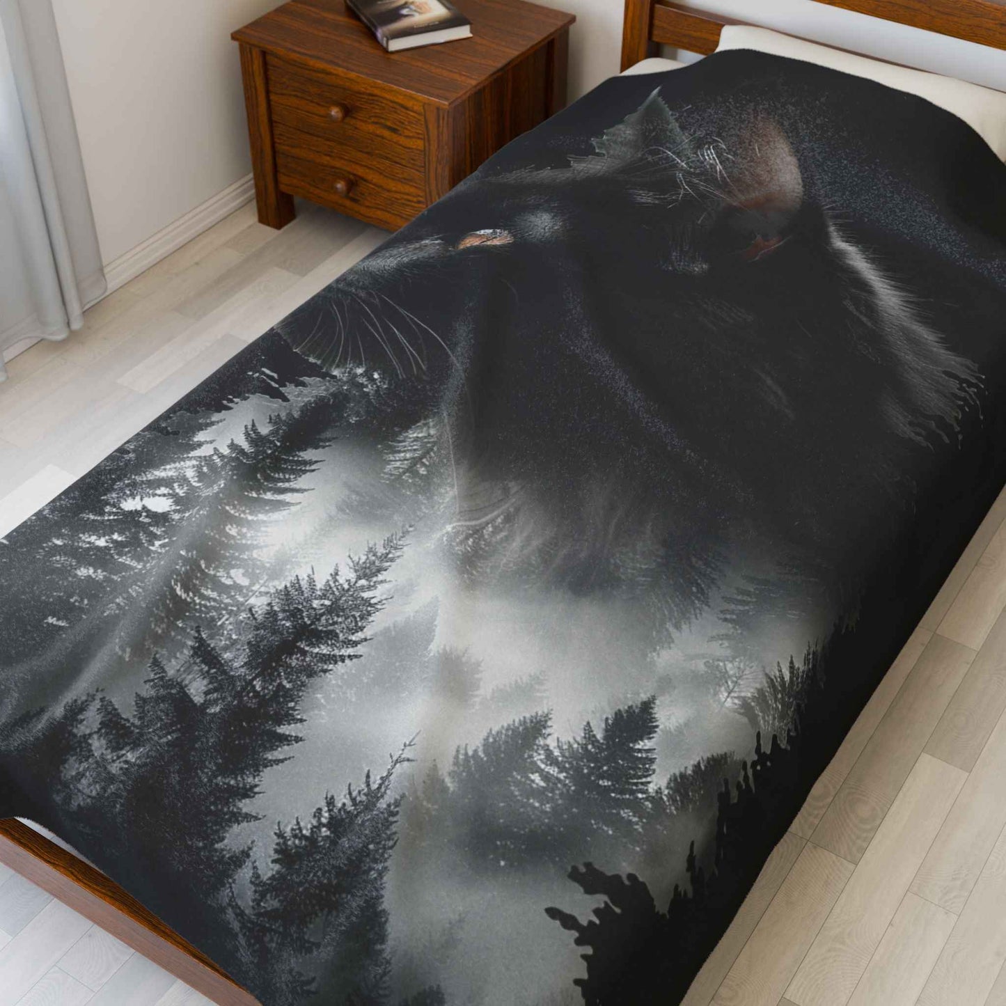 Mystical Cat Plush Blanket