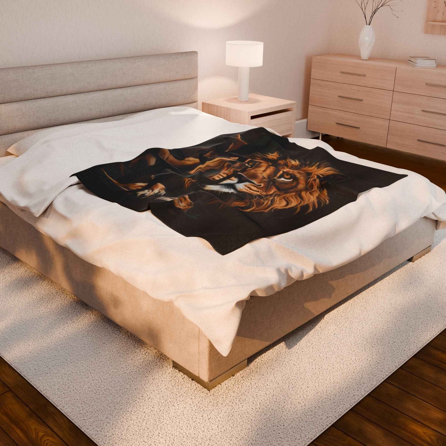 Lion-Themed Plush Blanket