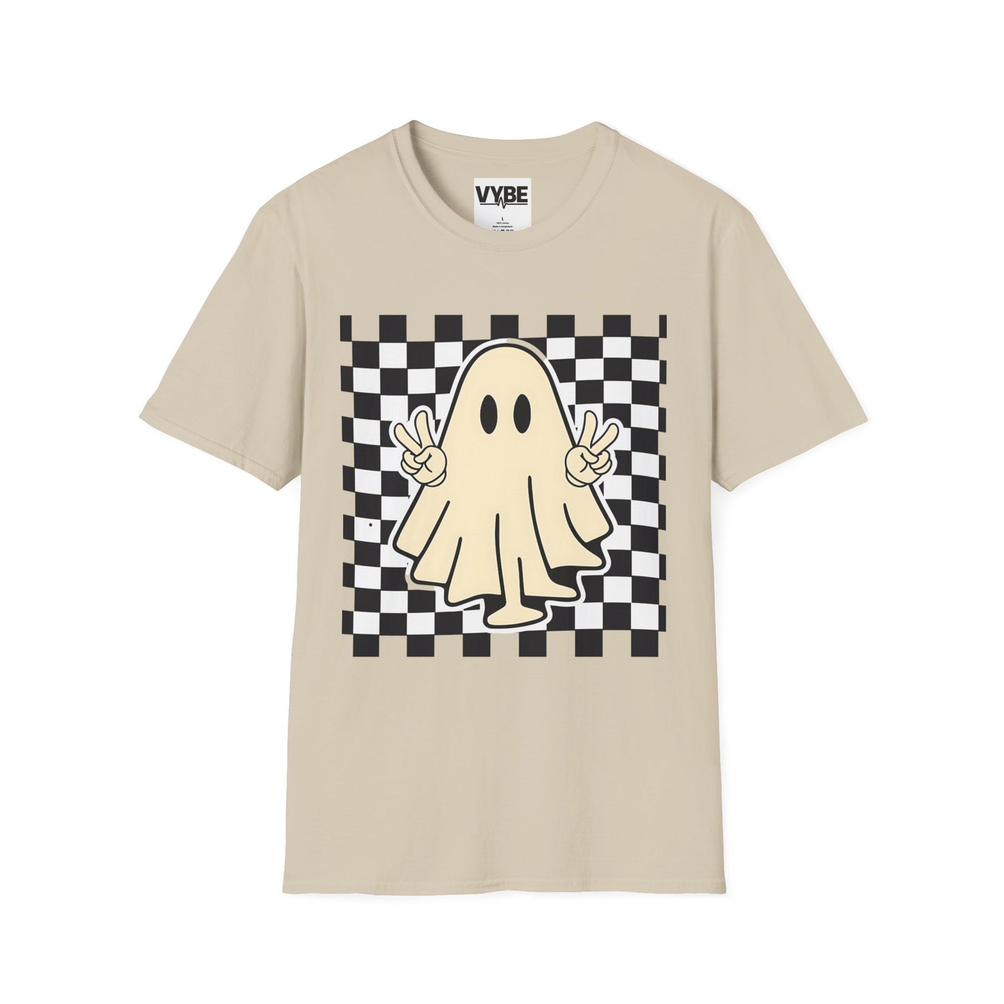 Halloween- Playful Ghost Graphic T-Shirt, Trendy Tee for Halloween, Casual Wear, Unisex Shirt, Gift for Friends - VYBE Shop