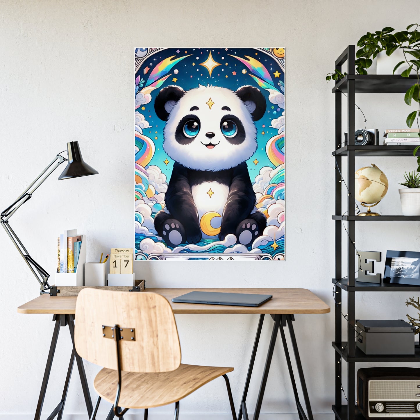 Cute Panda Wall Art - Kawaii Gloss Poster for Adorable Home Decor - VYBE Shop