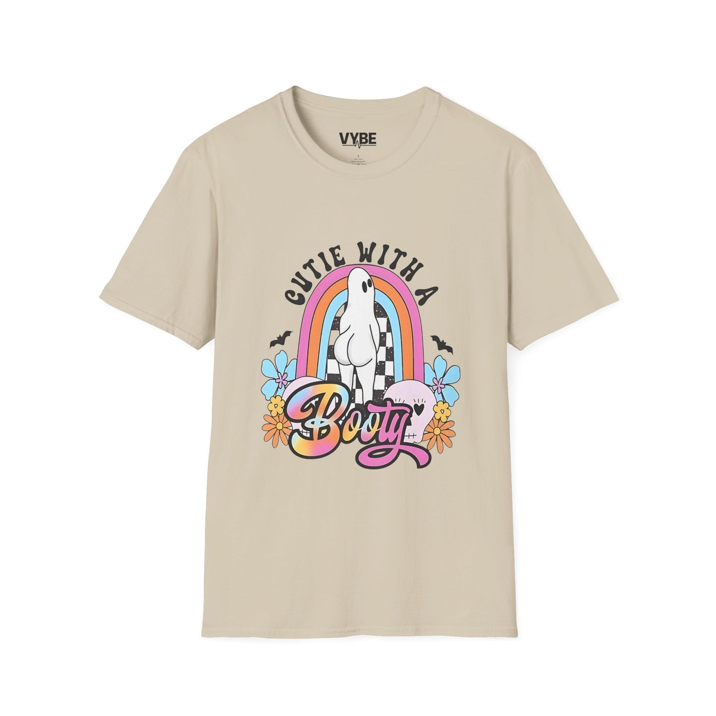 Cutie With A Booty Ghost T-Shirt, Perfect for Casual Wear, Gifts - VYBE Shop