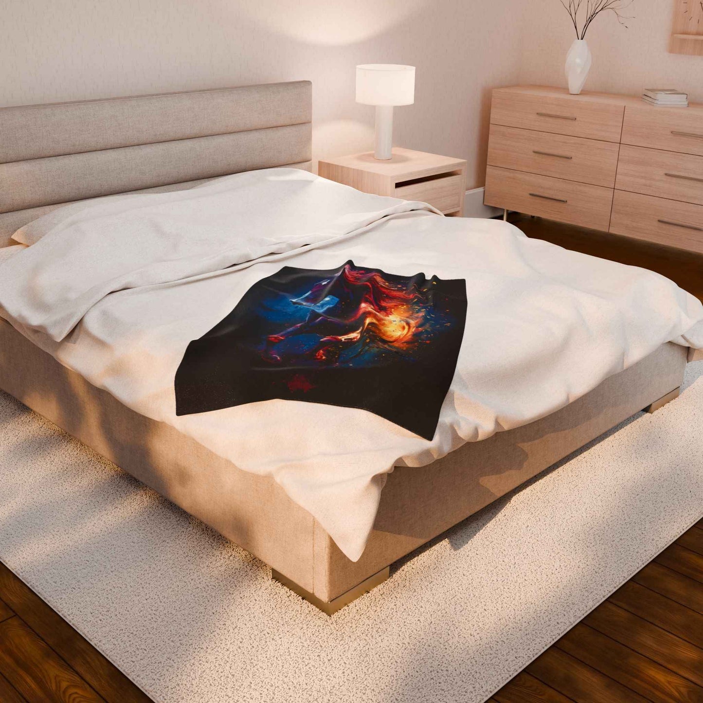 Vibrant Horse Art Blanket