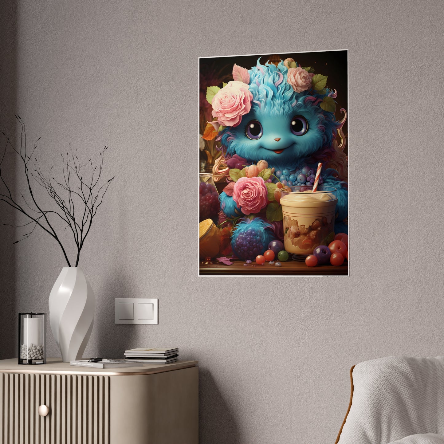 Cute Furry Creature Poster for Kids - Perfect Gift Idea - VYBE Shop