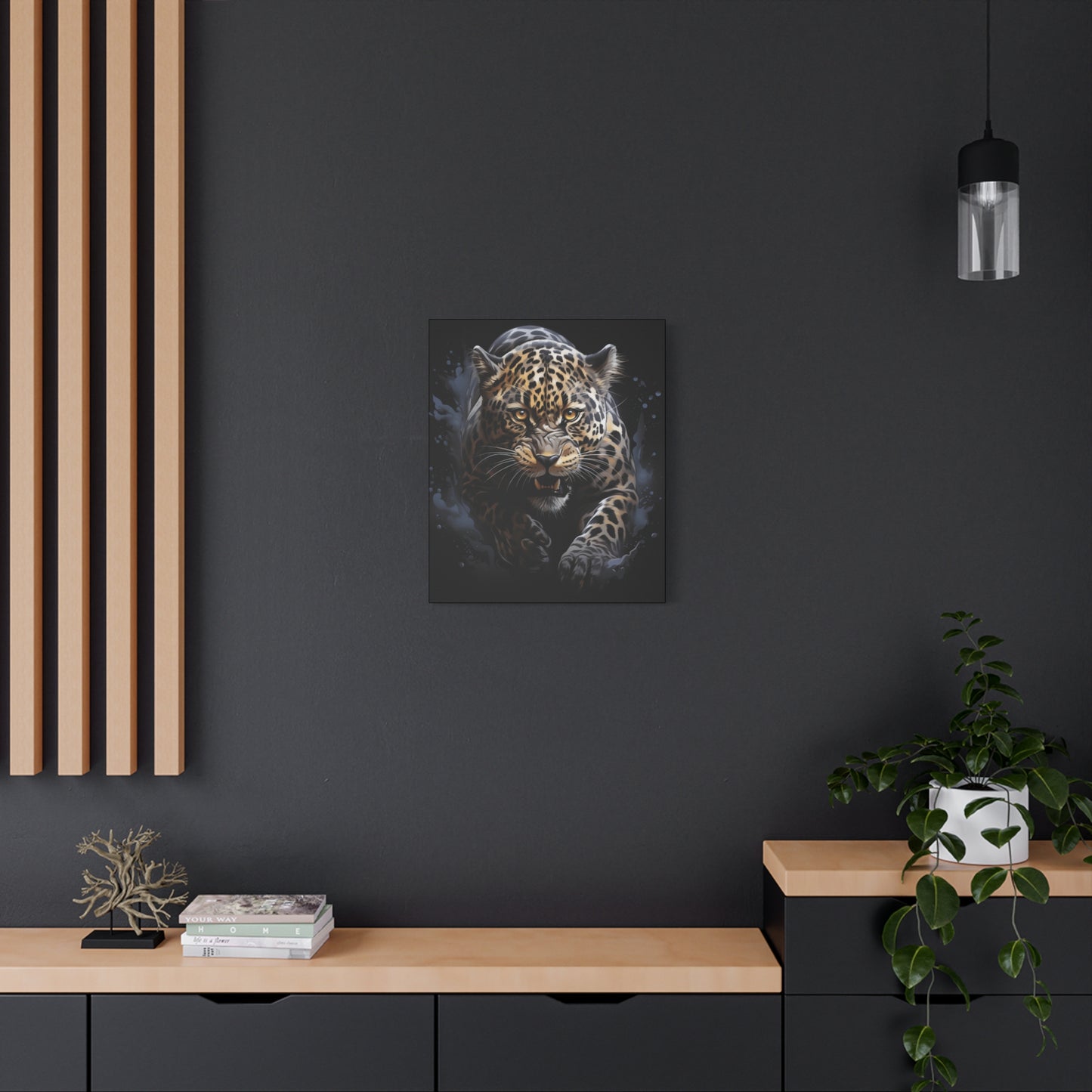 Fierce Leopard Canvas Art, Animal Print Wall Decor, Living Room Artwork, Nature Lover Gift, Wildlife Home Decor, Unique Gift Idea - VYBE Shop