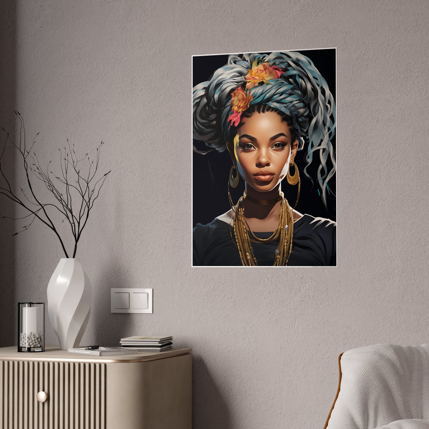 AfroArt Wall Art Poster - Bohemian Vibe Glossy Home Decor - VYBE Shop