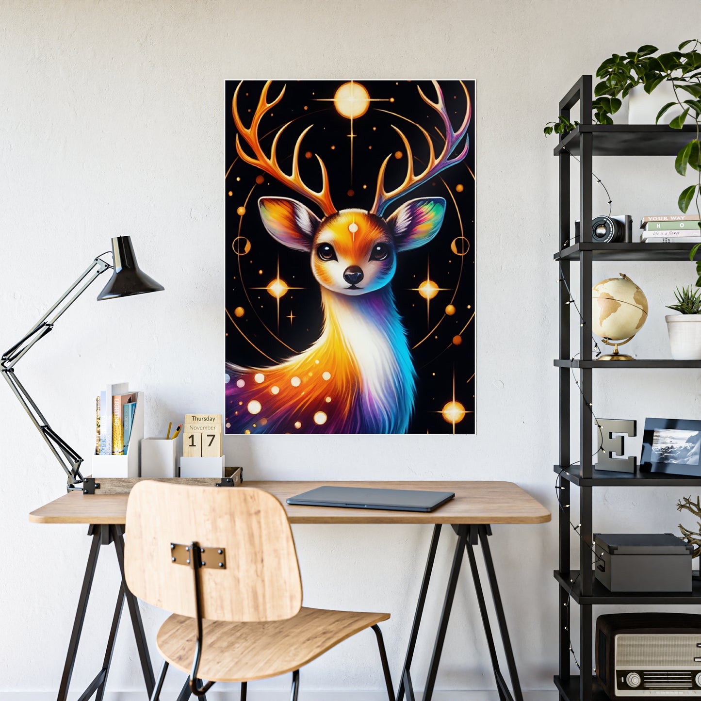 Vibrant Deer Art Poster - Glossy Wildlife Print for Nature Lovers - VYBE Shop