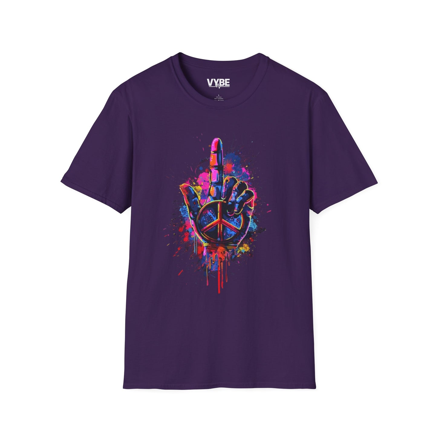 Colorful Peace Gesture T-Shirt - VYBE Shop