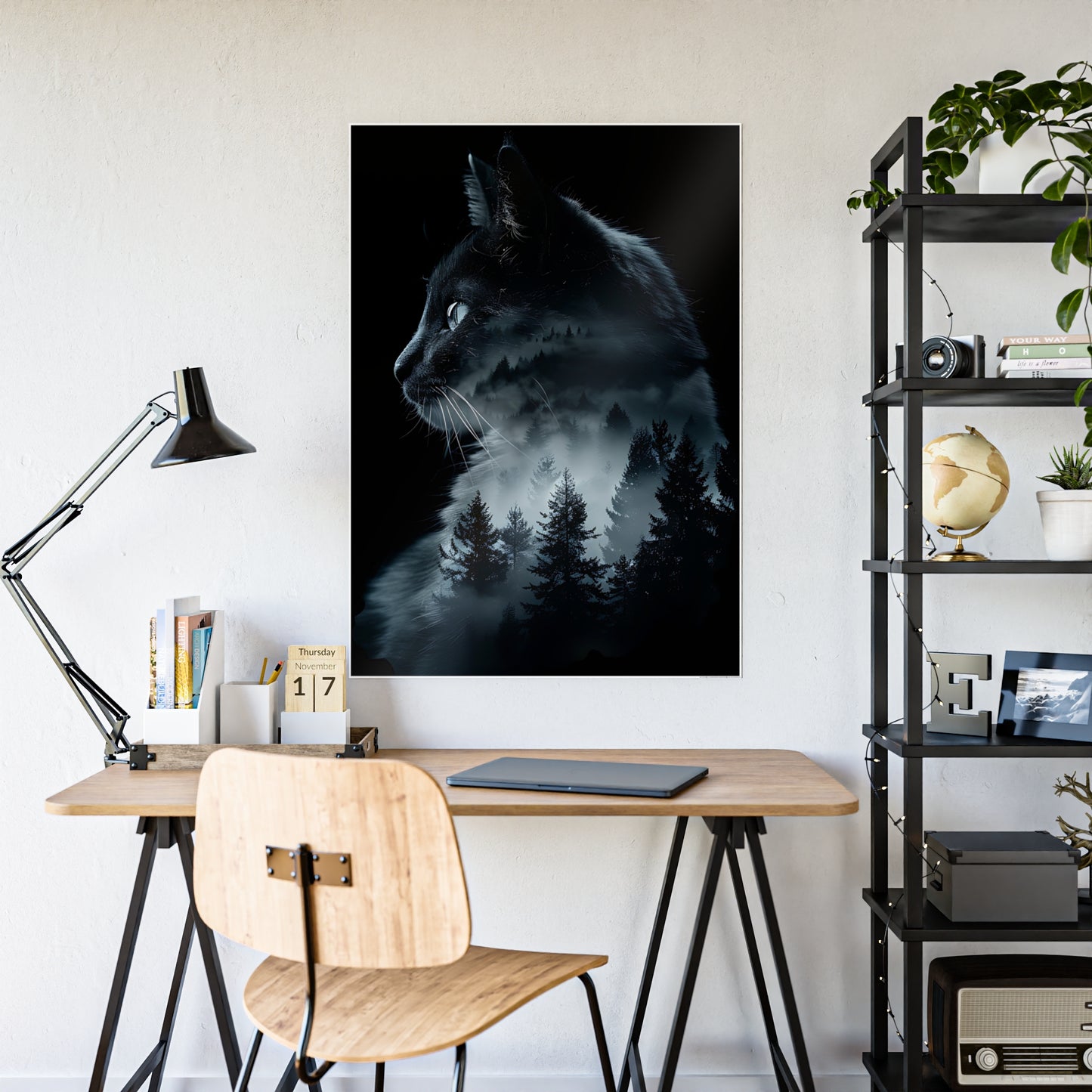 Cat- Mystical Cat Art Print Poster - VYBE Shop