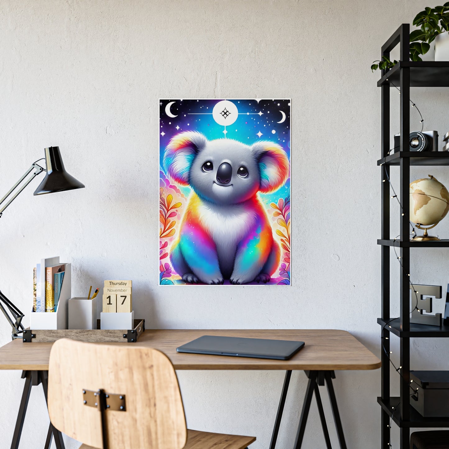 Colorful Koala Poster | Vibrant Rainbow Art Print - VYBE Shop