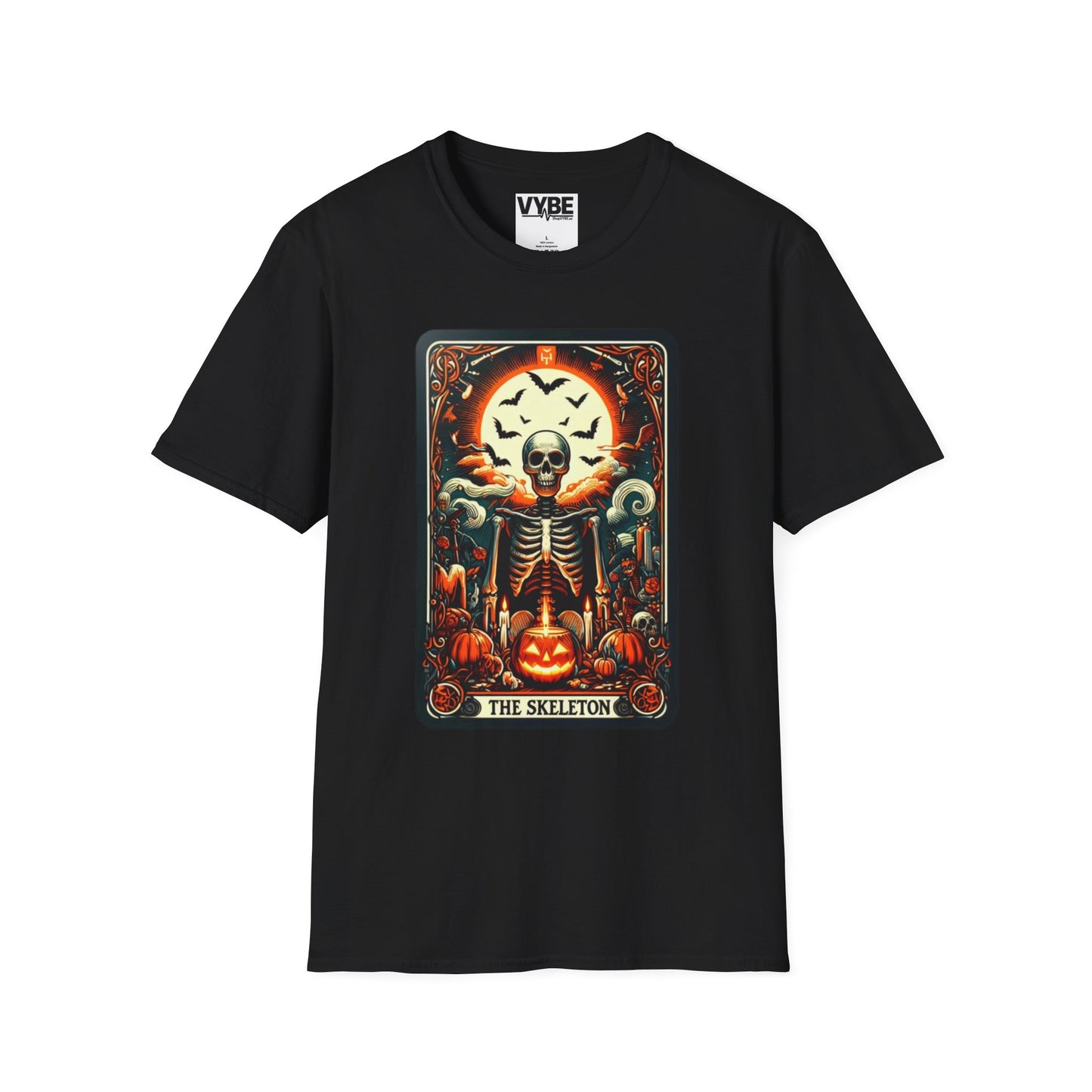 Halloween Skeleton Tarot T-Shirt - Embrace the Spirit of the Season - VYBE Shop