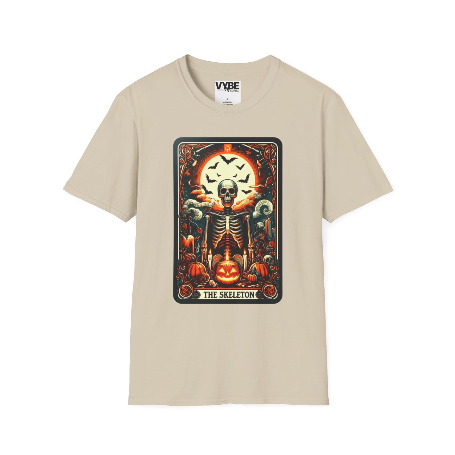 Halloween Skeleton Tarot T-Shirt - Embrace the Spirit of the Season - VYBE Shop