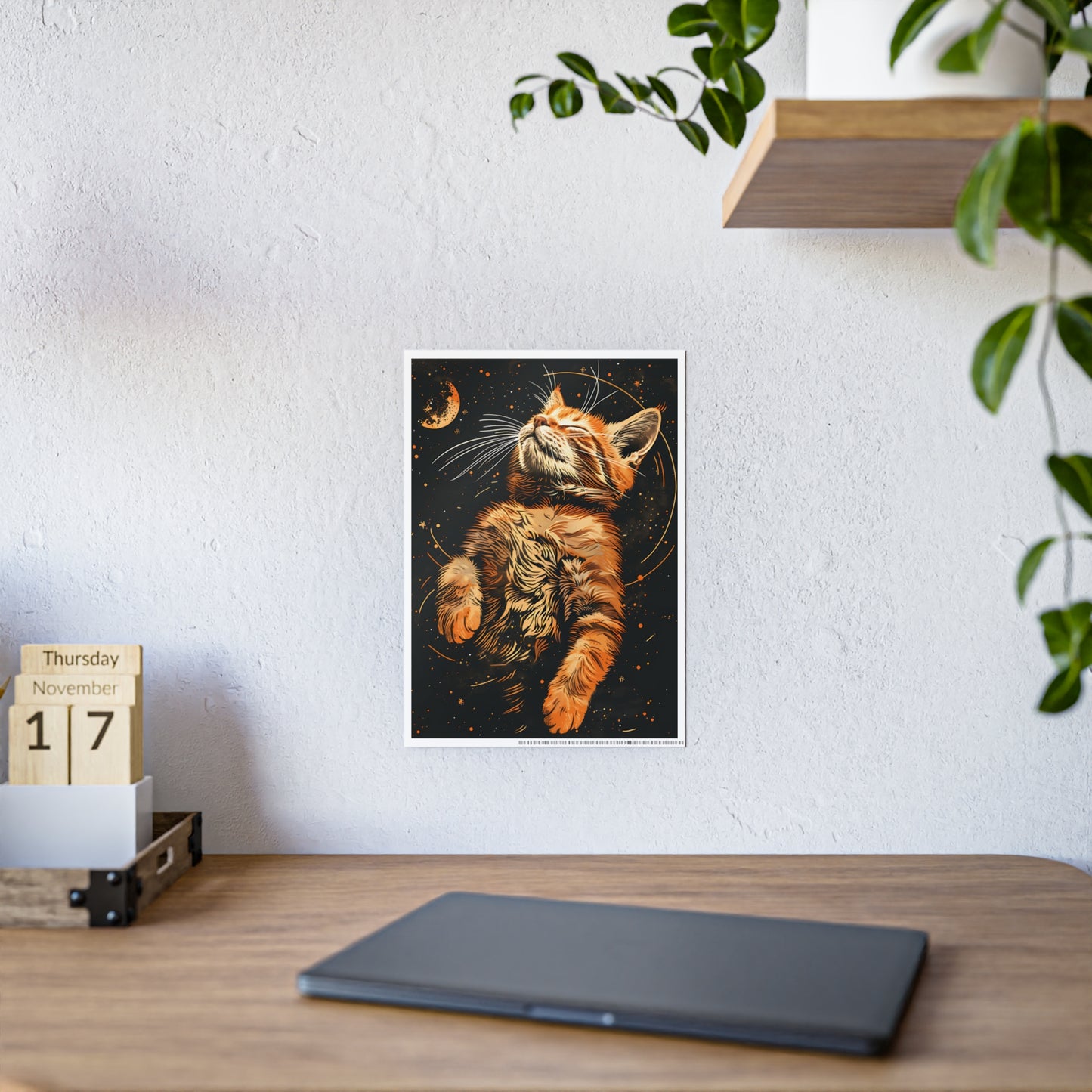 Cat Poster, Cute Cat Art Print, Cat Lover Gift - VYBE Shop