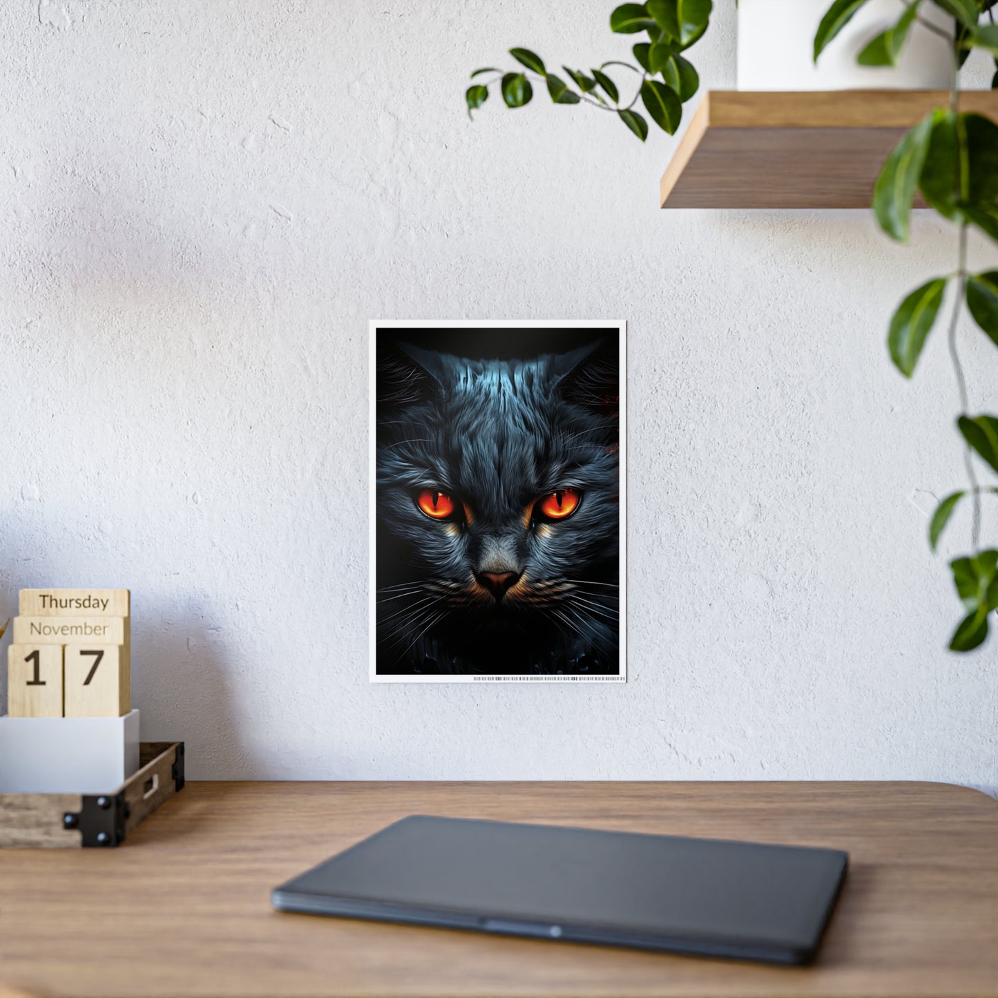 Cat Mystical Cat Poster - Unique Wall Art for Home Decor and Halloween Decoration, Perfect for Cat Lovers - VYBE Shop