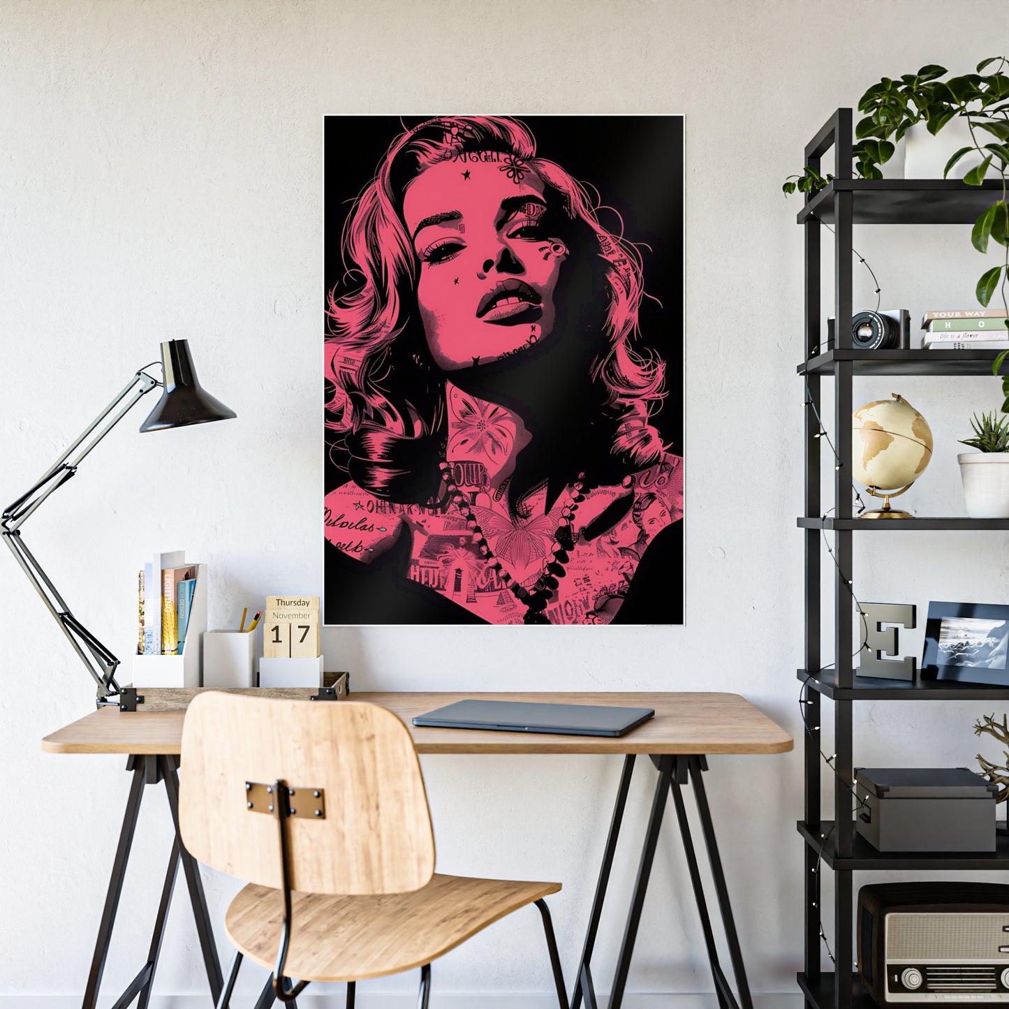Lady in Red Poster - Elegant Wall Art for Vibrant Home Decor - VYBE Shop