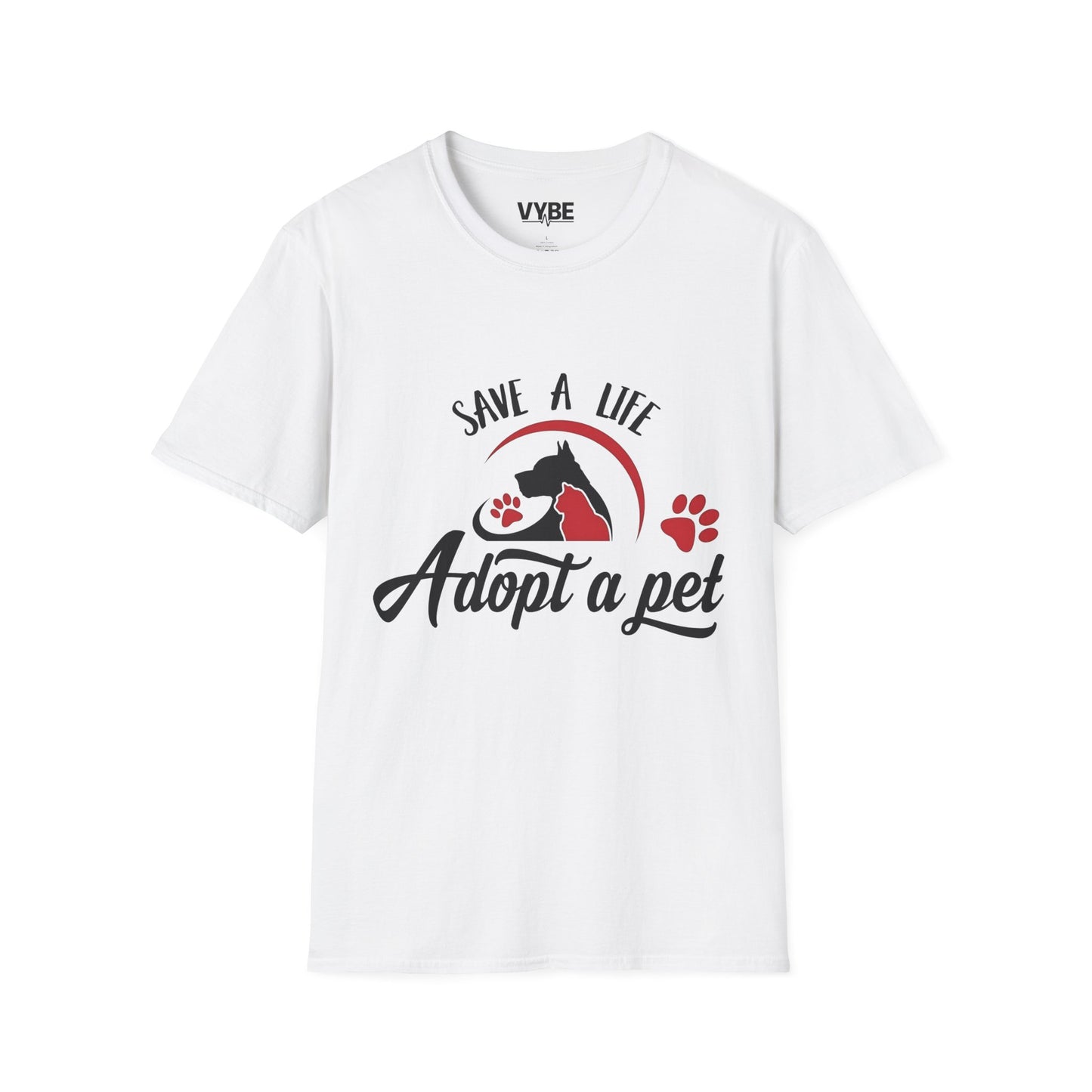 Rescue- Pet Adoption Awareness T-Shirt, Save a Life Tee, Dog Lover Shirt, Animal Rescue Apparel, Unisex Top - VYBE Shop