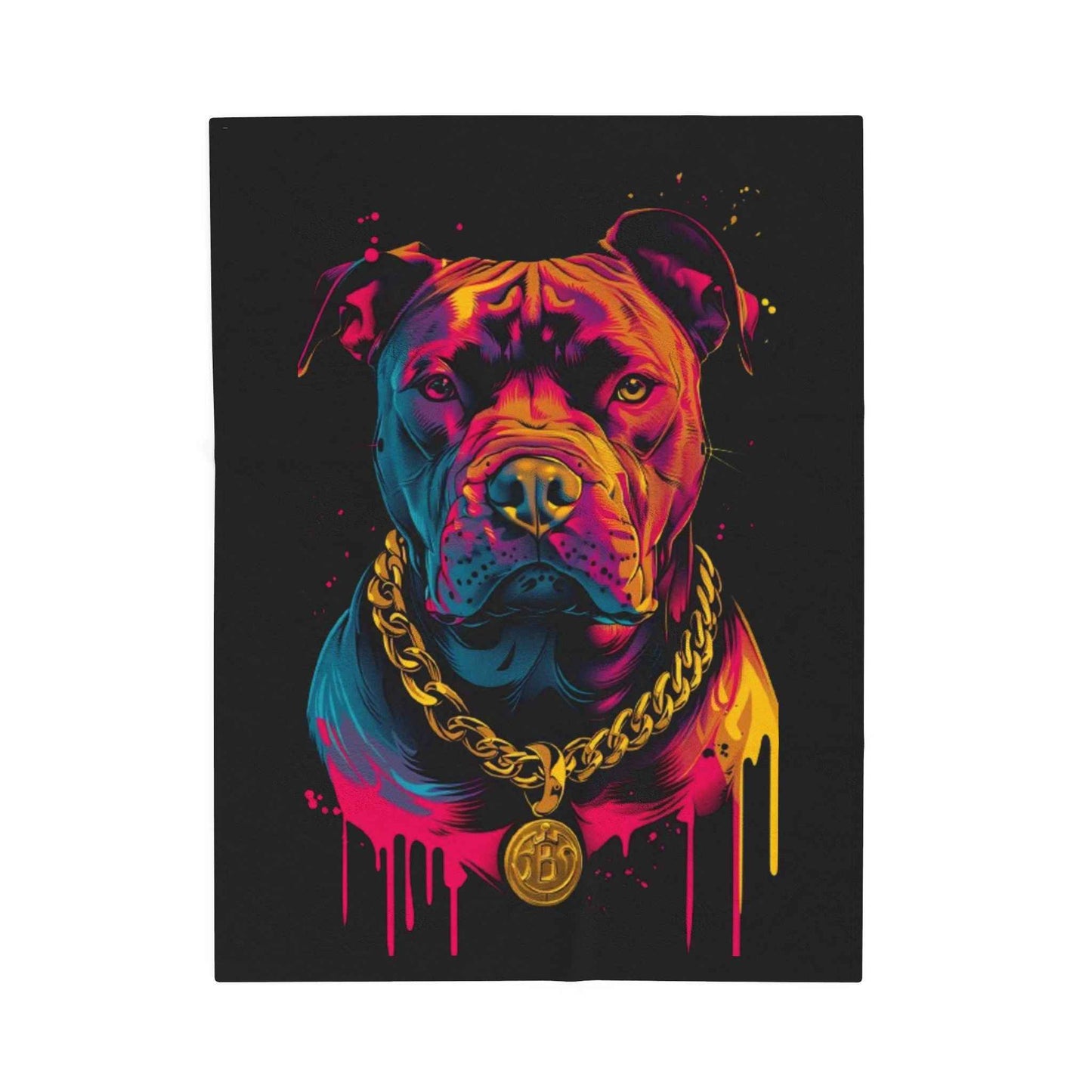 Colorful Dog Art Plush Blanket for Pet Lovers