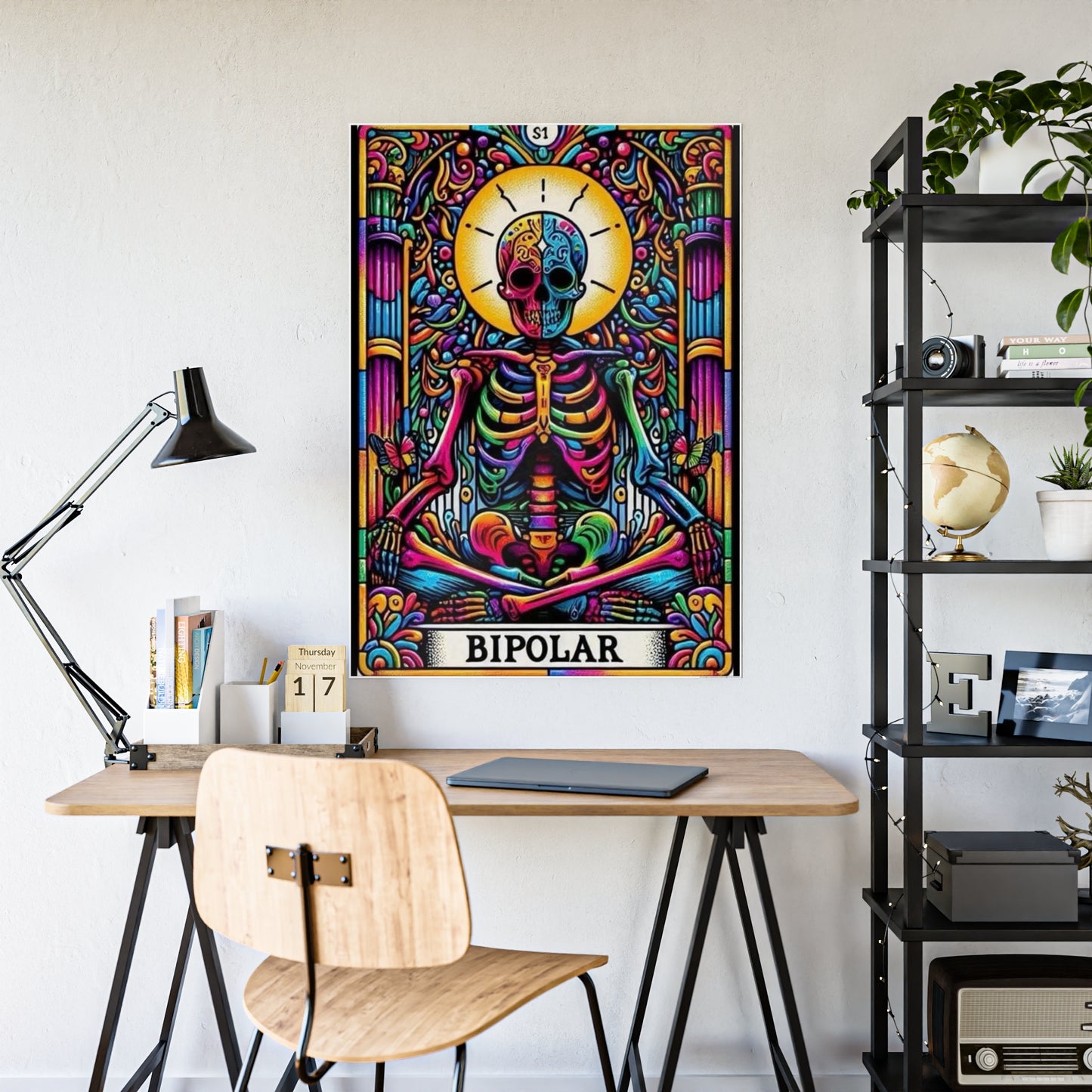 Vibrant Bipolar Tarot Poster - Funny Wall Art for Unique Home Decor - VYBE Shop