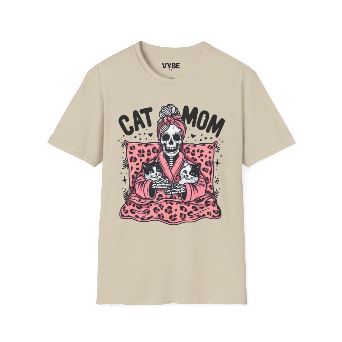 Pets- Cat Mom Skeleton T-Shirt - VYBE Shop