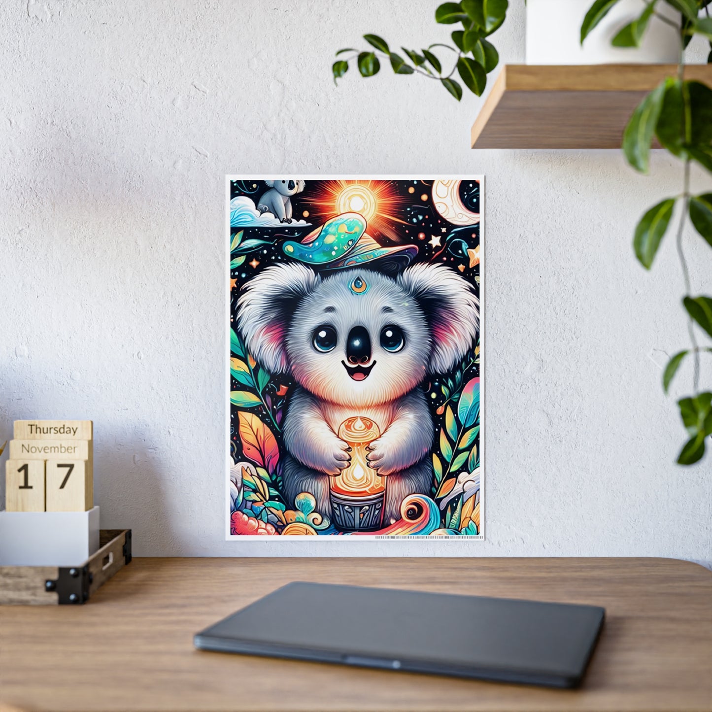 Cute Koala Poster - Whimsical Wall Art for a Charming Decor - VYBE Shop
