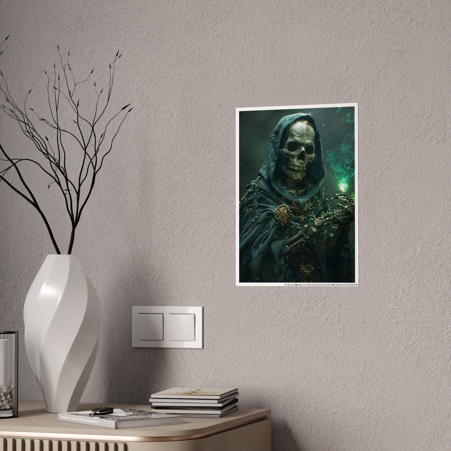 Skeleton Gothic Art Print, Dark Fantasy Poster, Edgy Wall Art - VYBE Shop