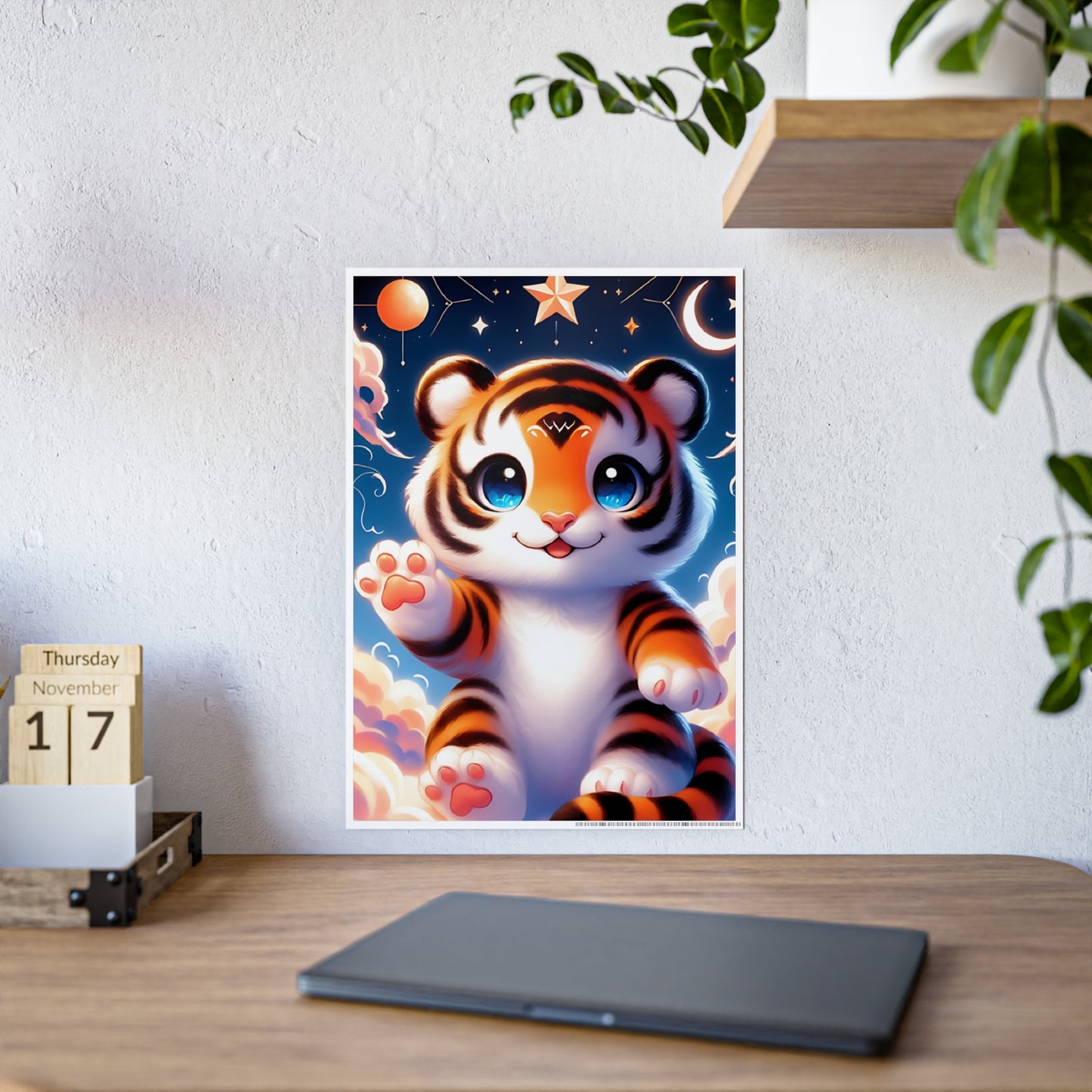 Cute Tiger Poster - Colorful Wall Art for Your Home - VYBE Shop