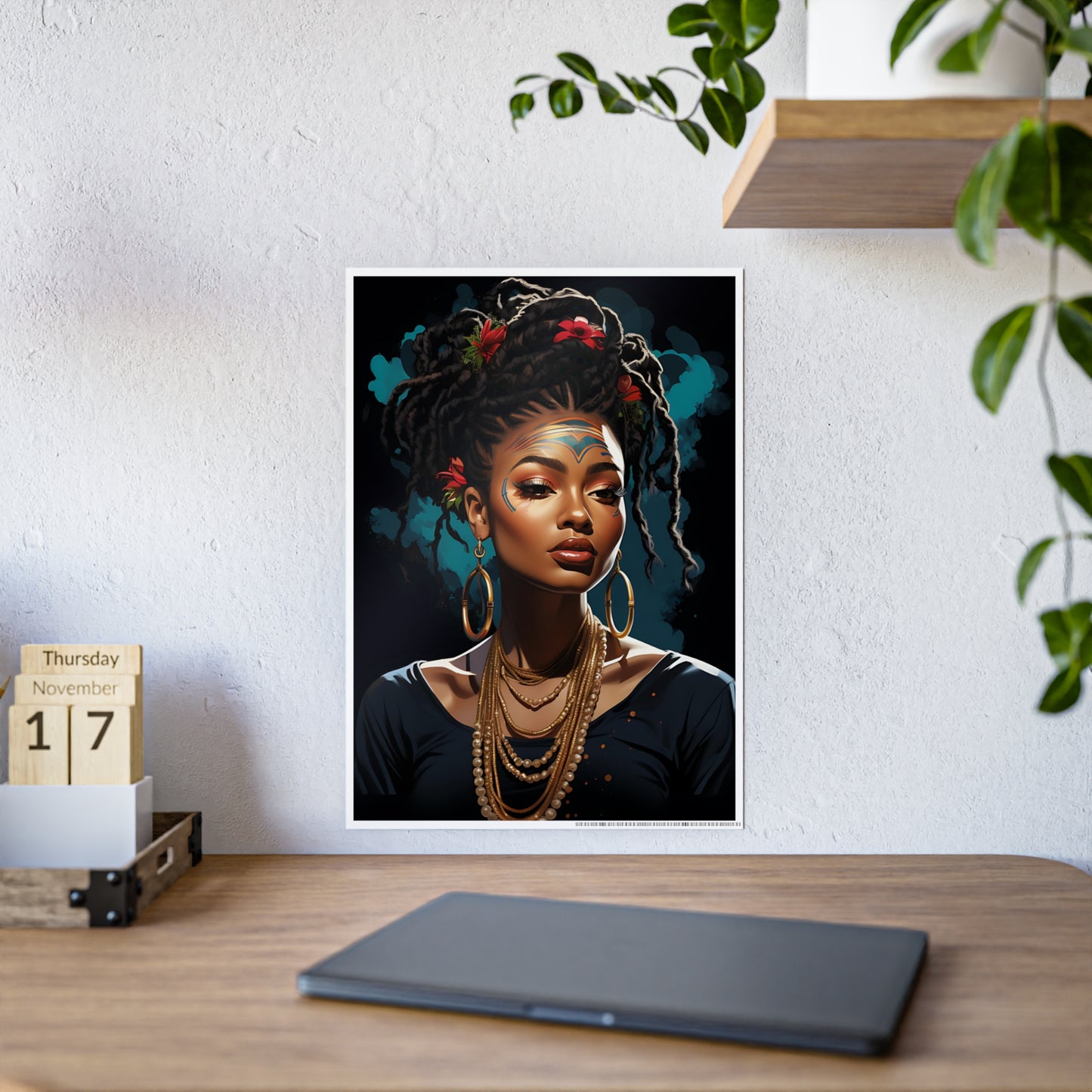 AfroArt Portrait Poster - Elegant Wall Decor for Home Styling - VYBE Shop