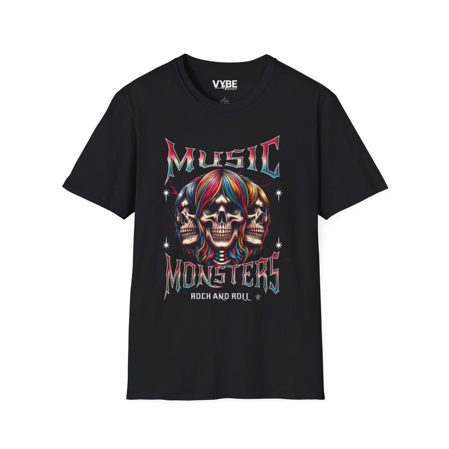 Rock and Roll Music Monsters T-Shirt - VYBE