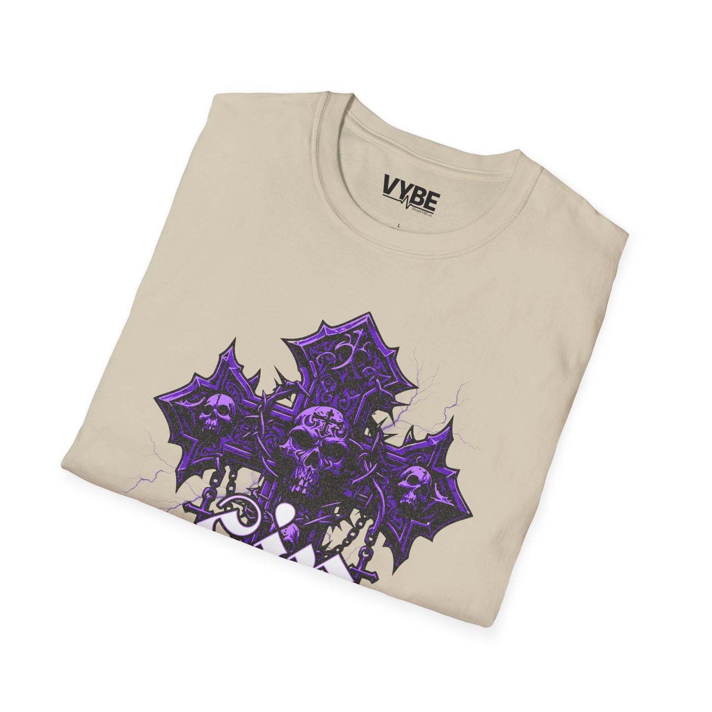 Gothic Sin Cross T-Shirt - VYBE
