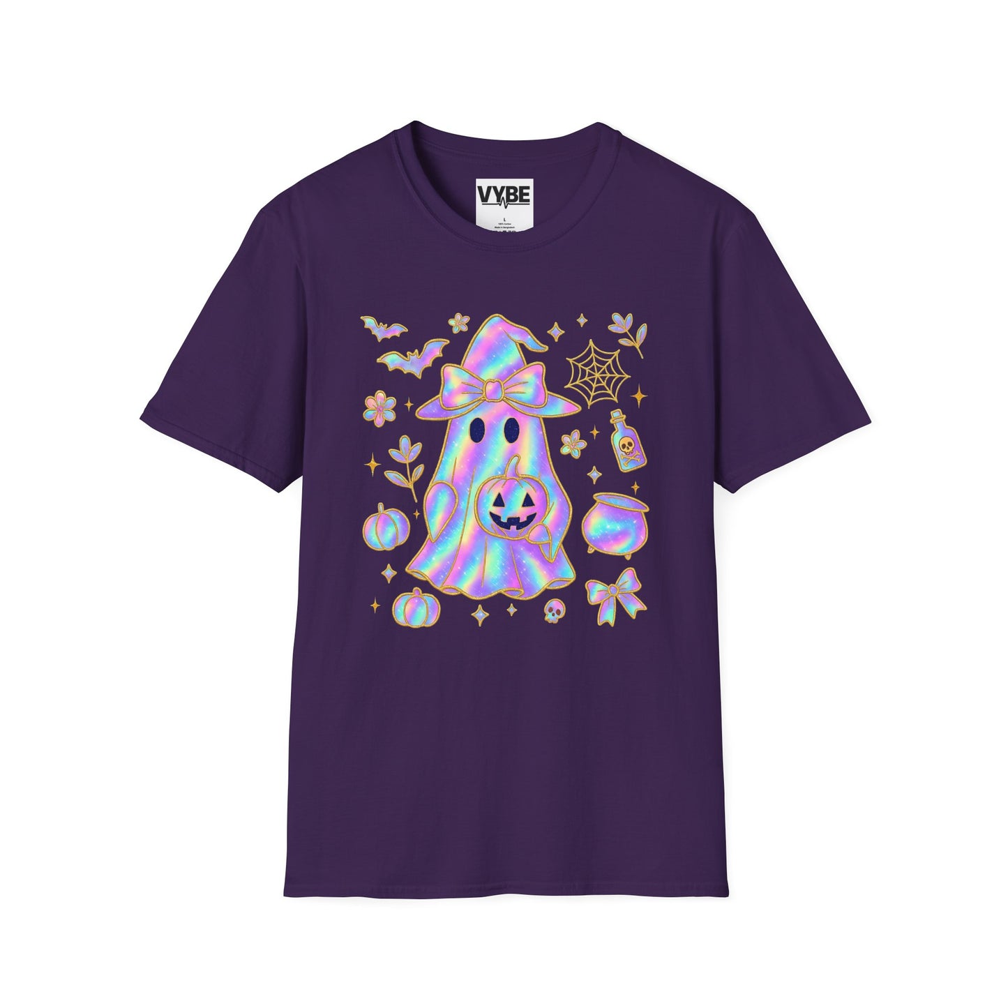 Halloween- Ghost T-Shirt, Unisex Tee for Fall, Cute Graphic Tee, Halloween Party Wear, Gift for Spooky Season - VYBE Shop