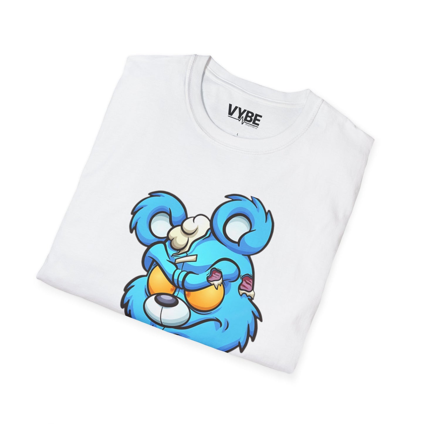 Blue Cartoon Bear T-Shirt - VYBE