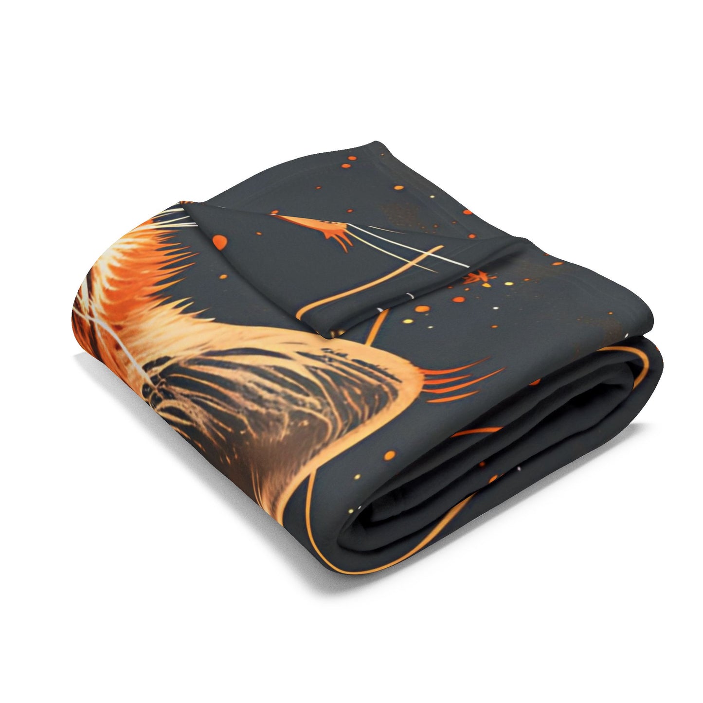 Cosmic Cat Fleece Blanket – Cozy Space-Themed Throw, Pet Lover Gift, Home Decor, Cat Lover Blanket, Warm Gift for All Occasions - VYBE