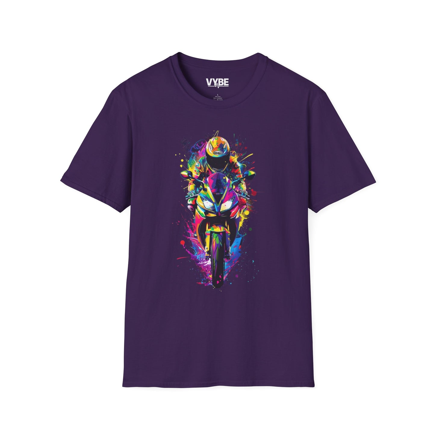 Vibrant Motorcycle Art Shirt - Unique Motorcycle Graphic Tee