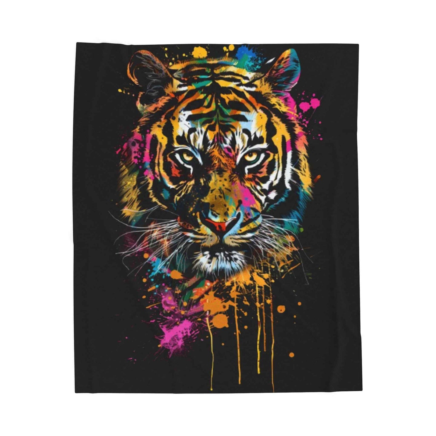 Vibrant Tiger Plush Blanket