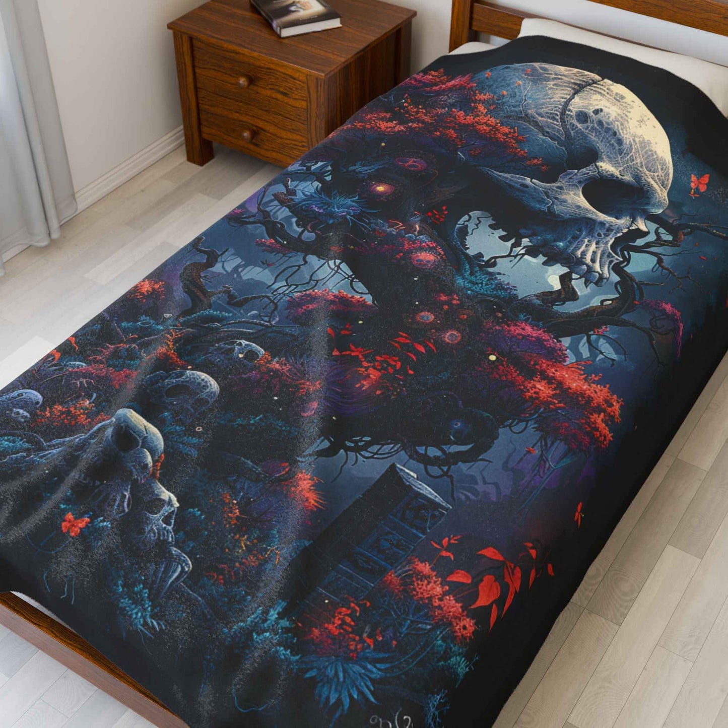 Gothic Skull Plush Blanket