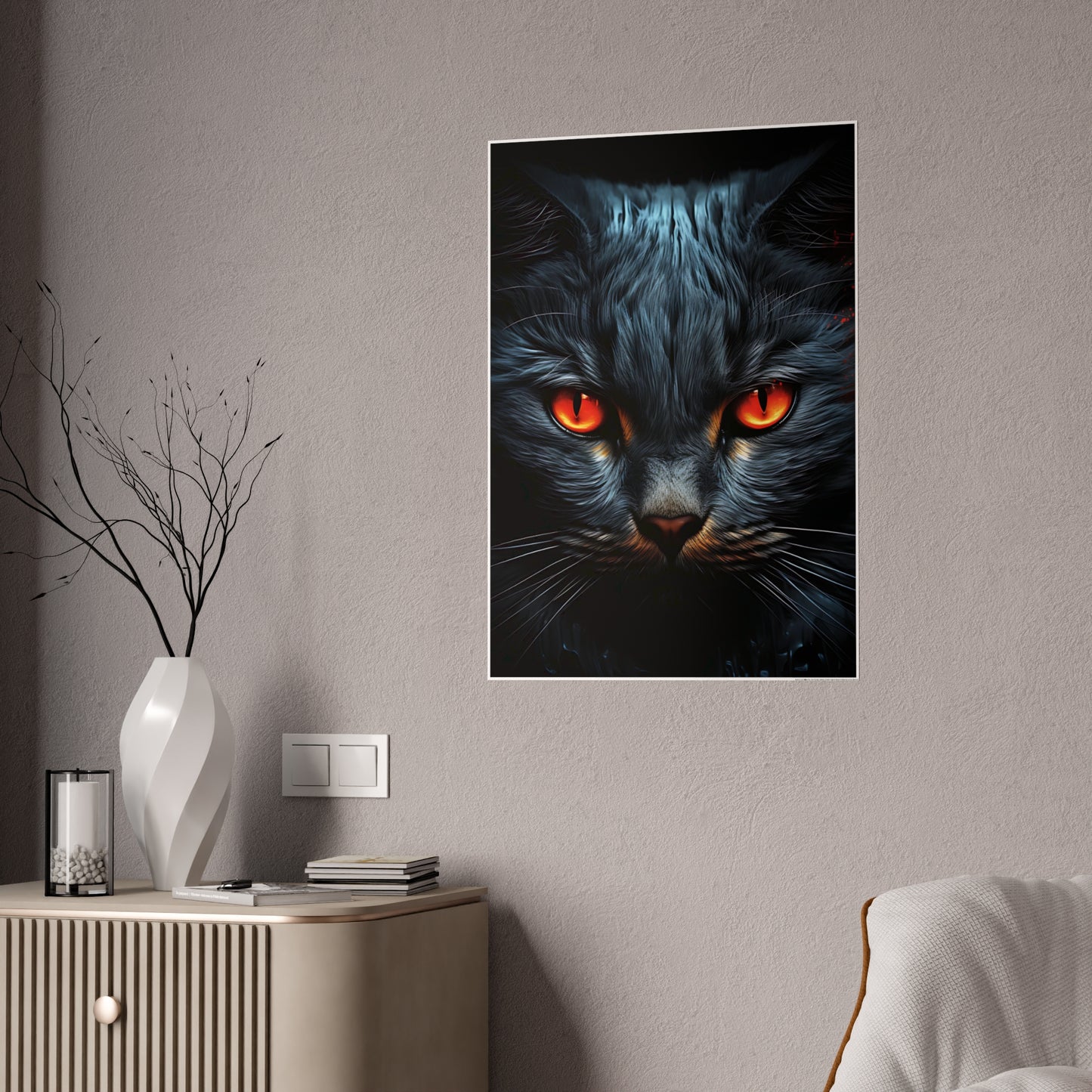 Cat Mystical Cat Poster - Unique Wall Art for Home Decor and Halloween Decoration, Perfect for Cat Lovers - VYBE Shop
