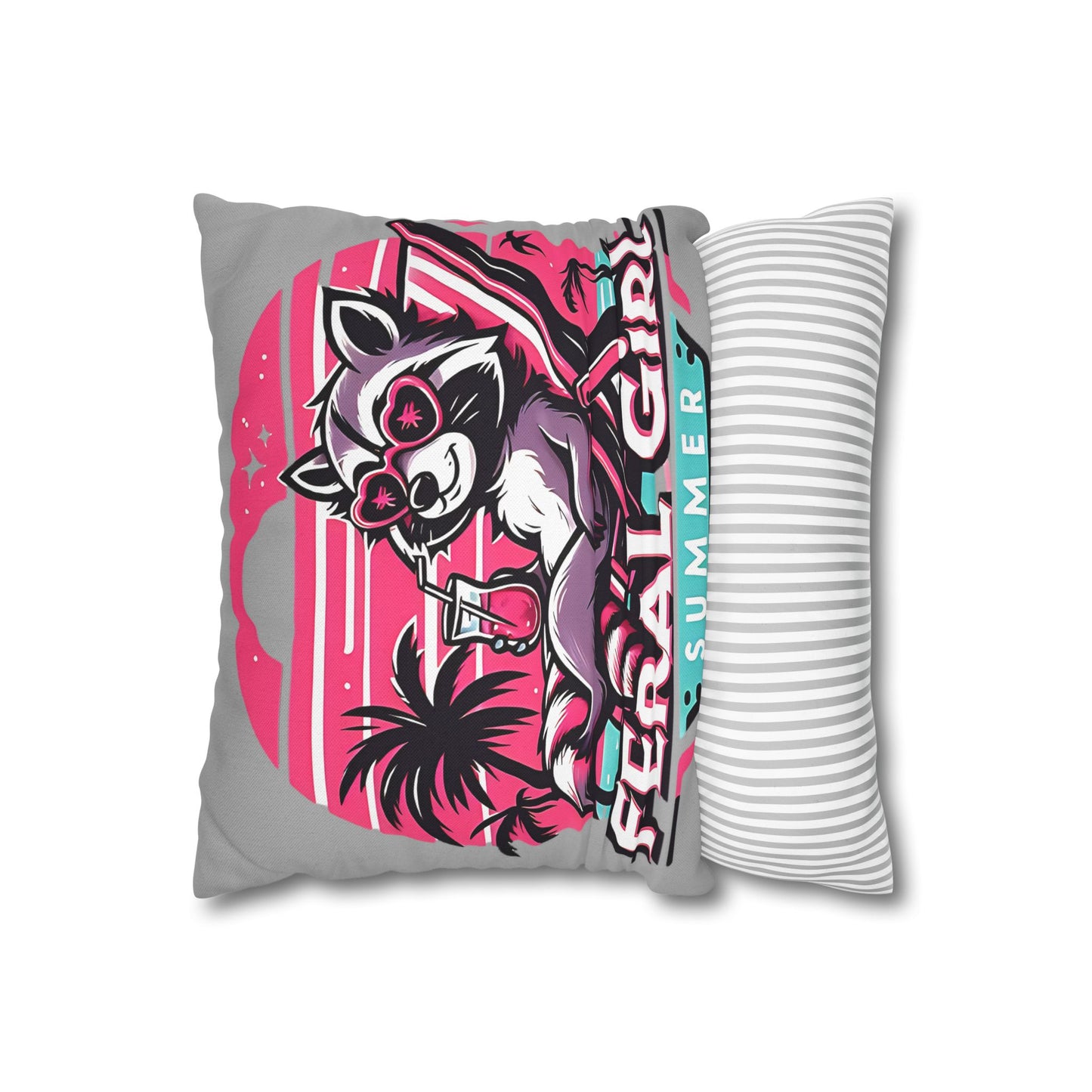 Feral Girl Summer Pillowcase - Tropical Beach Decor for Home Accent and Gifts - VYBE Shop