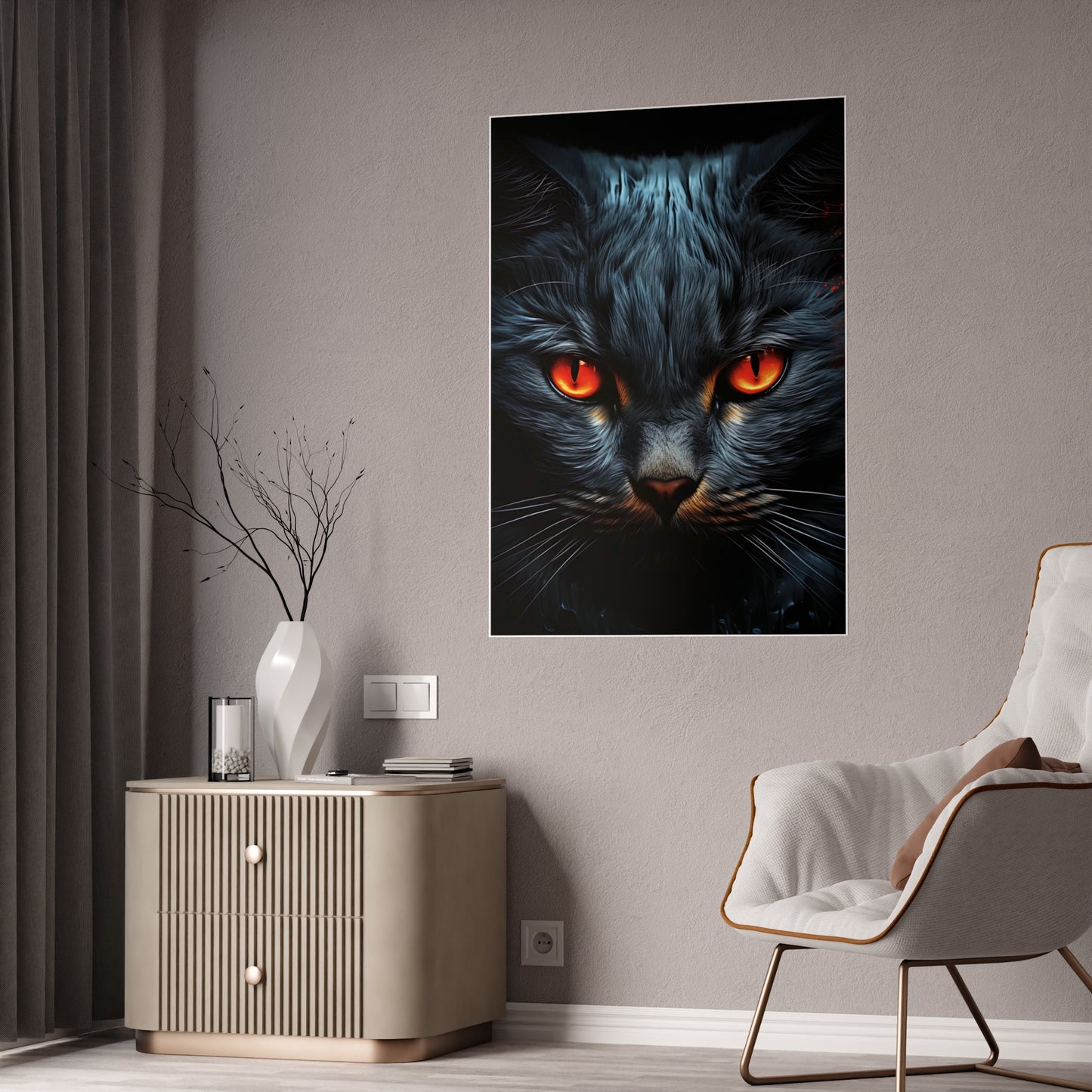 Cat Mystical Cat Poster - Unique Wall Art for Home Decor and Halloween Decoration, Perfect for Cat Lovers - VYBE Shop