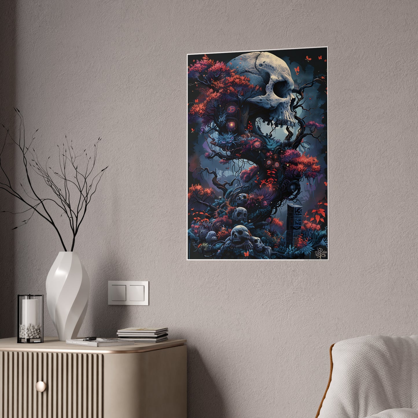 Skull Art Posters - Glossy Dark Art Prints for Gothic Wall Decor - VYBE Shop