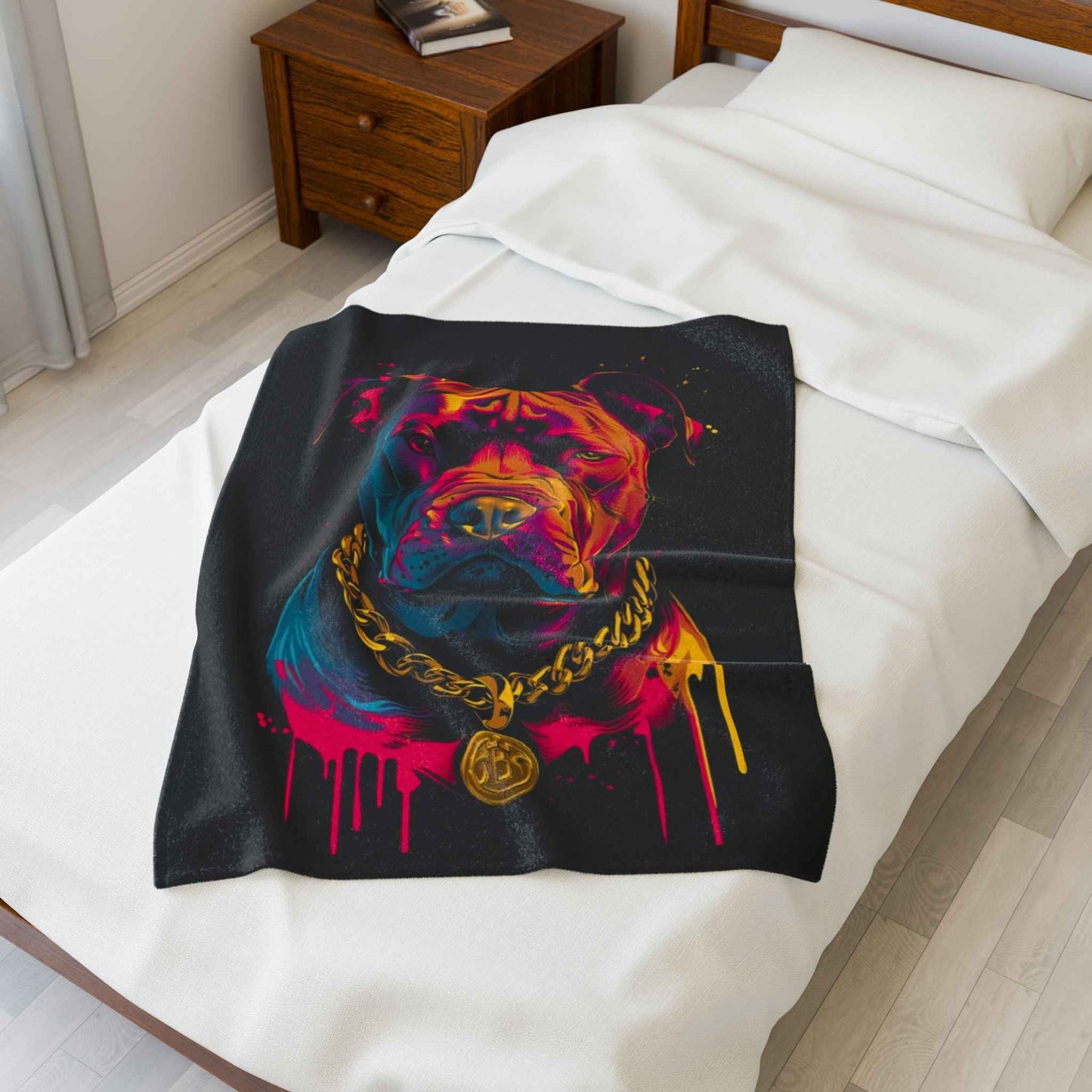 Colorful Dog Art Plush Blanket for Pet Lovers