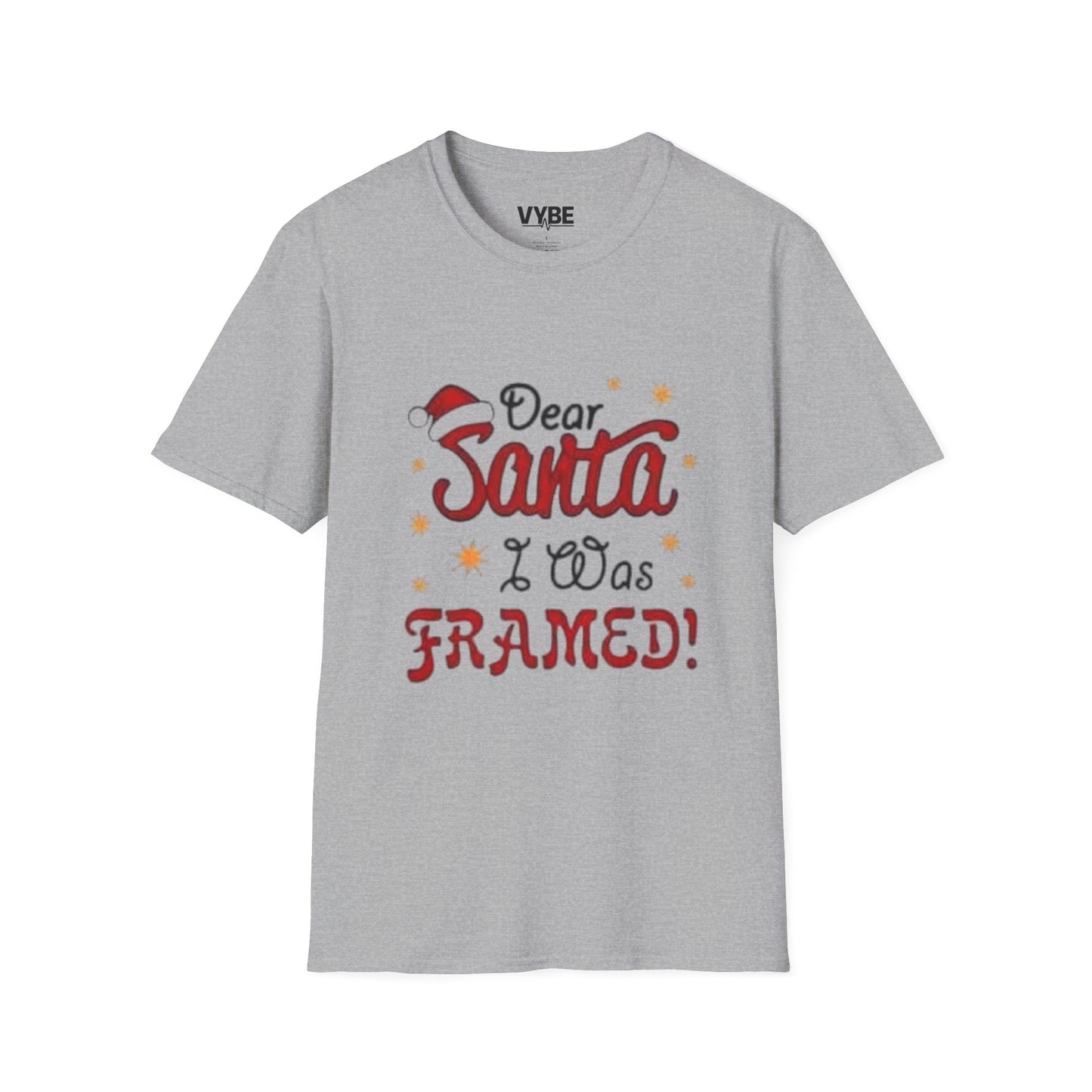 Christmas- Funny Dear Santa Framed Christmas T-Shirt - VYBE Shop