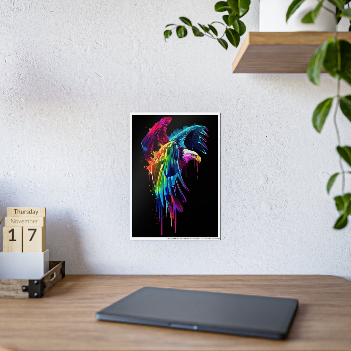 Vibrant Eagle Wall Art - Colorful Gloss Poster for Stunning Home Decor - VYBE Shop