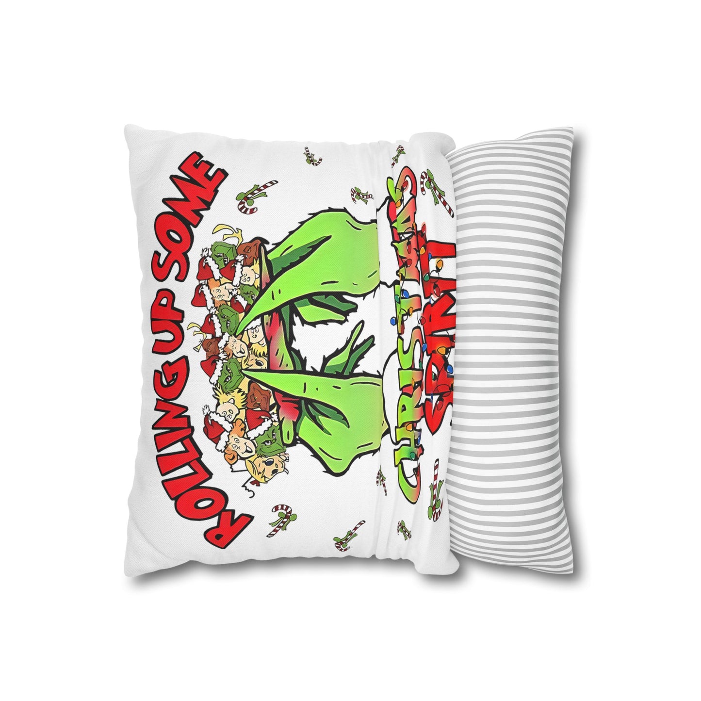 Grinch Christmas Pillowcase - Fun Holiday Decor Throw Pillow Cover for Festive Home Accent and Unique Gift - VYBE Shop