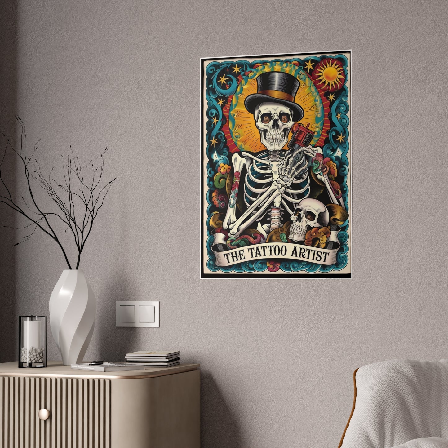 Tattoo Artist Tarot Poster - Unique Gloss Wall Art for Tattoo Lovers - VYBE Shop