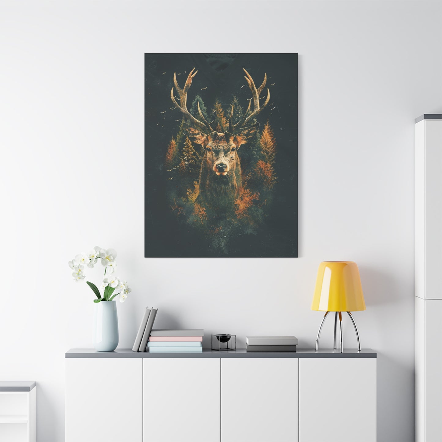 Majestic Stag Canvas Art Print, Nature Decor, Wildlife Wall Art, Rustic Home Decor, Gifts for Animal Lovers - VYBE Shop
