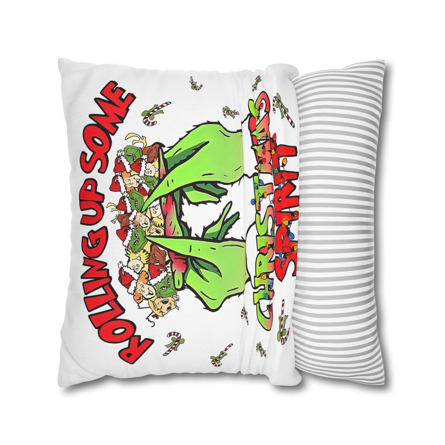 Grinch Christmas Pillowcase - Fun Holiday Decor Throw Pillow Cover for Festive Home Accent and Unique Gift - VYBE Shop